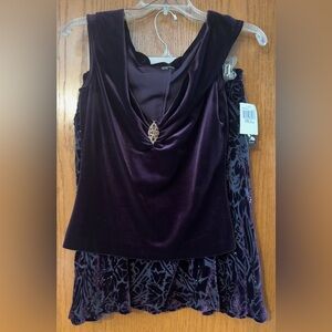 Elegant Purple Velvet Top & skirt, New With Tsgs
Ladies size 4
